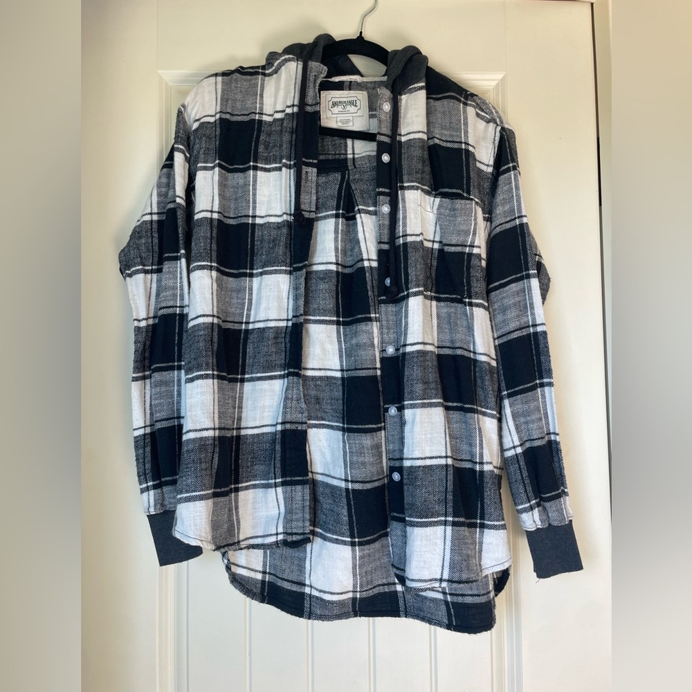 American Eagle Flannel With Hood